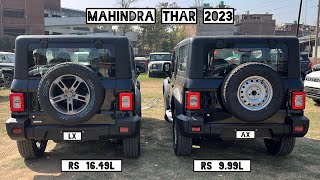 2024 Mahindra Thar Base Model vs Top Model 🔥  Thar 4x4 Lx vs Thar 4x2 AxO  Detailed Comparison [upl. by Puritan]