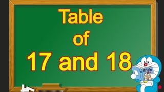 Table of 17 and 18  Table of 17  Table of 18  17 and 18 table  17 aur 18 ka table  17 18 Pahada [upl. by Leontina]