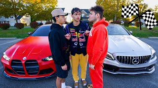 OUR BEST FRIENDS RACE BMW M4 Competition vs Mercedes AMG C63s [upl. by Starobin]