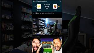 😇 VeronaRoma 32 la mia reazione alla capitolazione asroma seriea calcio livereaction [upl. by Lust]