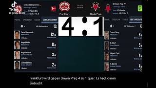 Frankfurt gewinnt gegen Slavia Prag 4 zu 1 [upl. by Bevin]