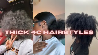 THICK 4c hairstyles compilation [upl. by Arinay239]