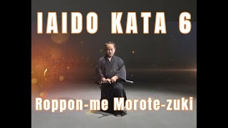 Iaido Kata 6  Ropponme Morotezuki  Practice and Follow along [upl. by Ganny121]