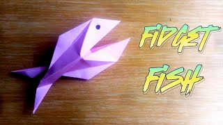 Origami Chomping Fidget Fish 🐟 How To Make Easy Origami Paper Fish for kids 🎣  Paper Fish 🐡 [upl. by Esir]