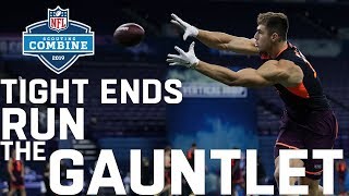 Tight Ends Run the Gauntlet Drill  2019 Scouting Combine Highlights [upl. by Smada]