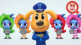 Antels at the Police Station  Funny Cartoons for Kids  Police Cartoon  Sheriff Labrador [upl. by Nert308]