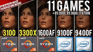 Comparativo  Ryzen 3 3100 amp Ryzen 3 3300x vs R5 1600 AF R5 3600 I3 9100F I5 9400F  11 Games [upl. by Jehoash]