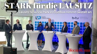 quotSTARK für die LAUSITZquot  BTUPräsidentin Prof Grande und Dr Woidke zum Lausitz Science Park [upl. by Kline]