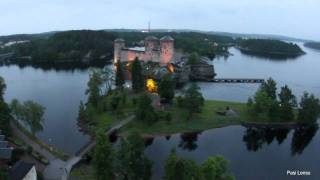 Hotairballoon Flight St Olaf Castle Savonlinna Finland [upl. by Sjoberg433]