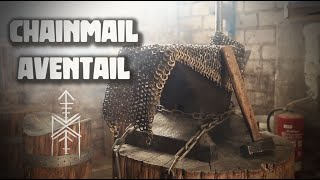 Riveted Chainmail Aventail coming to life quotValsgarde 6 helmet 111quot [upl. by Detta596]