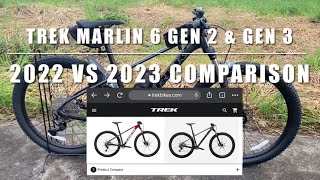 Trek Marlin 6 2023 vs 2022Gen 3 vs Gen 2 COMPARISON specsThings you need to know  Trek Marlin 6 [upl. by Hbahsur]