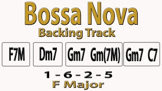 Bossa Nova 1 6 2 5 F major Backing track 140bpm [upl. by Niamert]