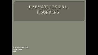 Haematological Disorders [upl. by Eelegna75]