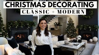 DECORATING MY CHRISTMAS GARLANDS amp WREATHS  Classic  Modern Holiday Decor [upl. by Aleciram]