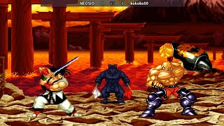 武士魂2 Samurai Shodown II  Fightcade 사무라이 쇼다운 II NEOSIO kr vs kokoko00 kr サムライスピリッツ2 [upl. by Ronel634]