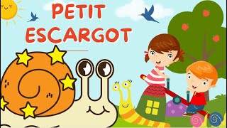 ✨PETIT ESCARGOT  paroles  ✅ dessin anime enfant bébé maternelle 🎈 [upl. by Adlev]