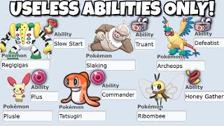 Pokemon Showdown but ALL my Pokemon have USELESS ABILITIES [upl. by Neira]