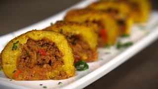 Rellenos de plátano maduro y corned beef [upl. by Nnawaj603]