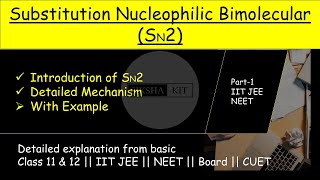 SN2 in detail  Substitution Nucleophilic Bimolecular reaction  Complete mechanism explained A003 [upl. by Marozas]