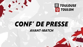 Conférence de presse avantmatch  Toulouse  RC Toulon J8  Top 14 [upl. by Hobart]