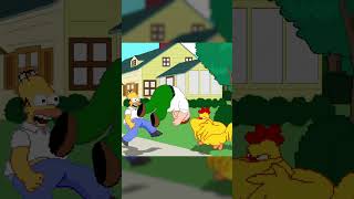 Homer kicks Peter offscreen shorts familyguy thesimpsons [upl. by Inalial562]