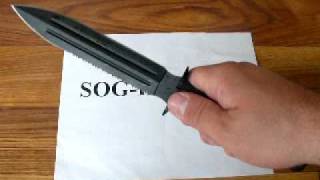 SOG Fusion Fixation Dagger Knife FX10 Demonstration [upl. by Kreda]