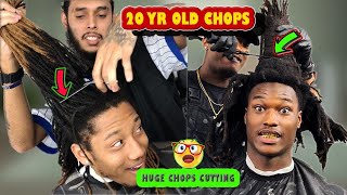 😱😱OMG 24 YEARS OLD CHOPS TRANSFORMATION ✂️ CRAZIEST LONG DREADS LOCKS TRANSFORMATION 💈 [upl. by Pebrook]