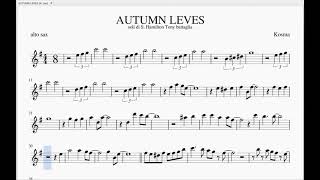 AUTUMN LEAVES alto sax backing track [upl. by Alahc]