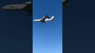 NATO AWACS Boeing E3 Sentry approaching Geilenkirchen Airbase [upl. by God]