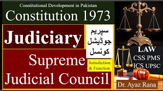 Supreme Judicial Council ADLIYA Constitution 1973 CSS PMS LLB Law MA MPhil MPA IR PP ICS [upl. by Olocin]