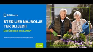 BBI Štednja  Štedi jer najbolje tek slijedi [upl. by Urana885]