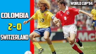 Colombia vs Switzerland 2  0 Best Of Moments World Cup 94 [upl. by Noicnecsa]