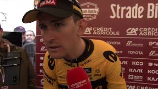 Tiesj Benoot  Interview at the finish  Strade Bianche 2023 [upl. by Seidule]