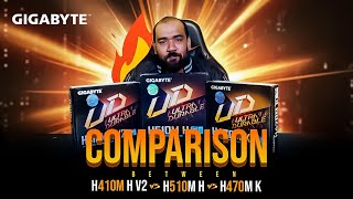 Gigabyte H410M H V2 VS Gigabyte H510M H VS H470M K Comparison [upl. by Eatnahs]