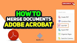 How to merge documents in adobe acrobat 2024 [upl. by Tigges]