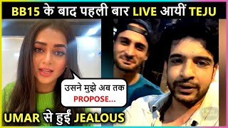 Tejasswi Prakash FIRST LIVE After Winning Bigg Boss 15 Gets JEALOUS From Umar Talks About Marriage [upl. by Templia570]