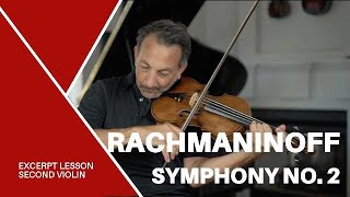 Rachmaninoff Sym No 2 Violin Excerpt lesson 2nd violin [upl. by Aneehsirk]