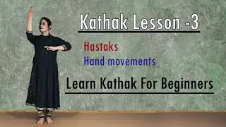 Kathak Dance Lesson 3  Learn Kathak For Beginners  Hastaks  Himani Saraswat  tutorial [upl. by Gnirol]