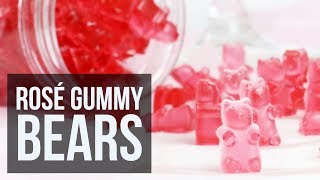 Rosé Gummy Bears  Easy Homemade Boozy Candy Recipe by Forkly [upl. by Onailimixam]