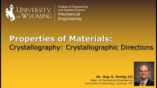 22b Crystallography Crystallographic Directions [upl. by Einnij]