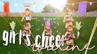 Girls Cheer Team Routine  Bloxburg Roleplay  alixia [upl. by Jamey]