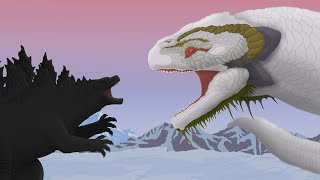 Godzilla vs World Serpent  EPIC BATTLE  MonsterVerse vs GoW [upl. by Sande]