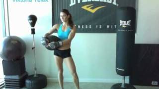 Kickboxing Workout Cardio Strike Bag amp Medicine Ball [upl. by Anayet]