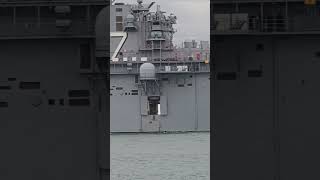 😲 WOW 😳 WELCOME HOME 🇺🇸🫡🔱🇺🇸USS Iwo Jima LHD7 Waspclass amphibious assault ship Speed 25 mph [upl. by Lightfoot]