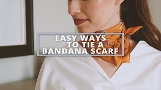 Easy Ways to Tie a Bandana Scarf [upl. by Innad]