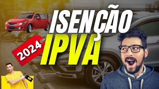 IMPORTANTE🔴Descubra Agora Lista de Carros Isentos de IPVA 2024 🟡 [upl. by Annej398]