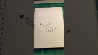 Small Cute 🐘❣️  Just enjoy😌  drawing art shorts [upl. by Anilatac]