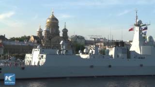 Chinese warships arrive at St Petersburg after joint drill on Baltic Sea [upl. by Rahm]