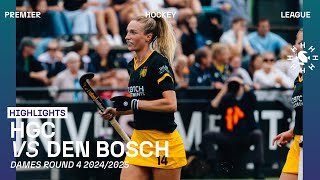 HGC  Den Bosch 🏑 Tulp Hoofdklasse Dames ‘24’25 RONDE 4  Samenvatting [upl. by Aicilla]