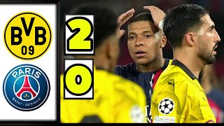 Dortmund vs PSG 2  0 HIGHLIGHTS  BVB gegen PSG UEFA League 2024 [upl. by Jeanine401]